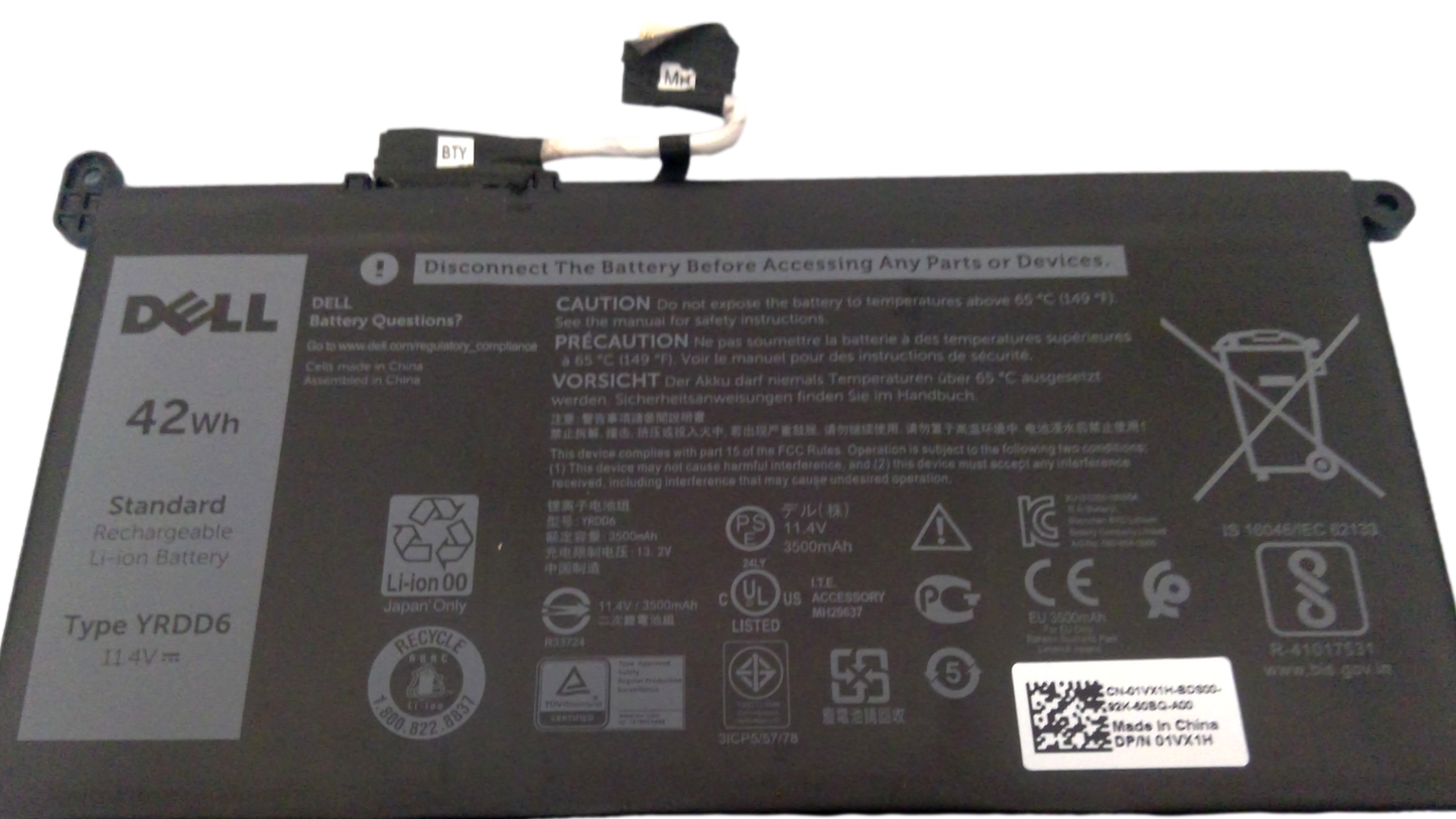 YRDD6 1VX1H VM732 Battery For Dell Inspiron 3493 5482 3582 7586 3793 3593 5590