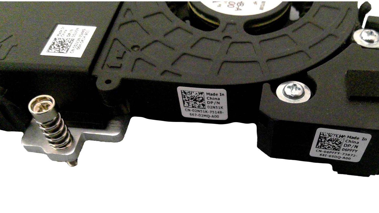Dell 5JV3N 2N51K 6PFFY OptiPlex Cooling Fan & Heatsink 3020 3040 7040 9020