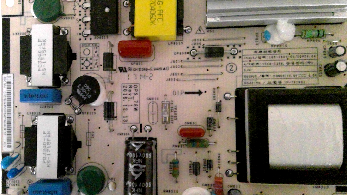 SAMSUNG DM75E POWER BOARD ASSEMBLY OPS-76W