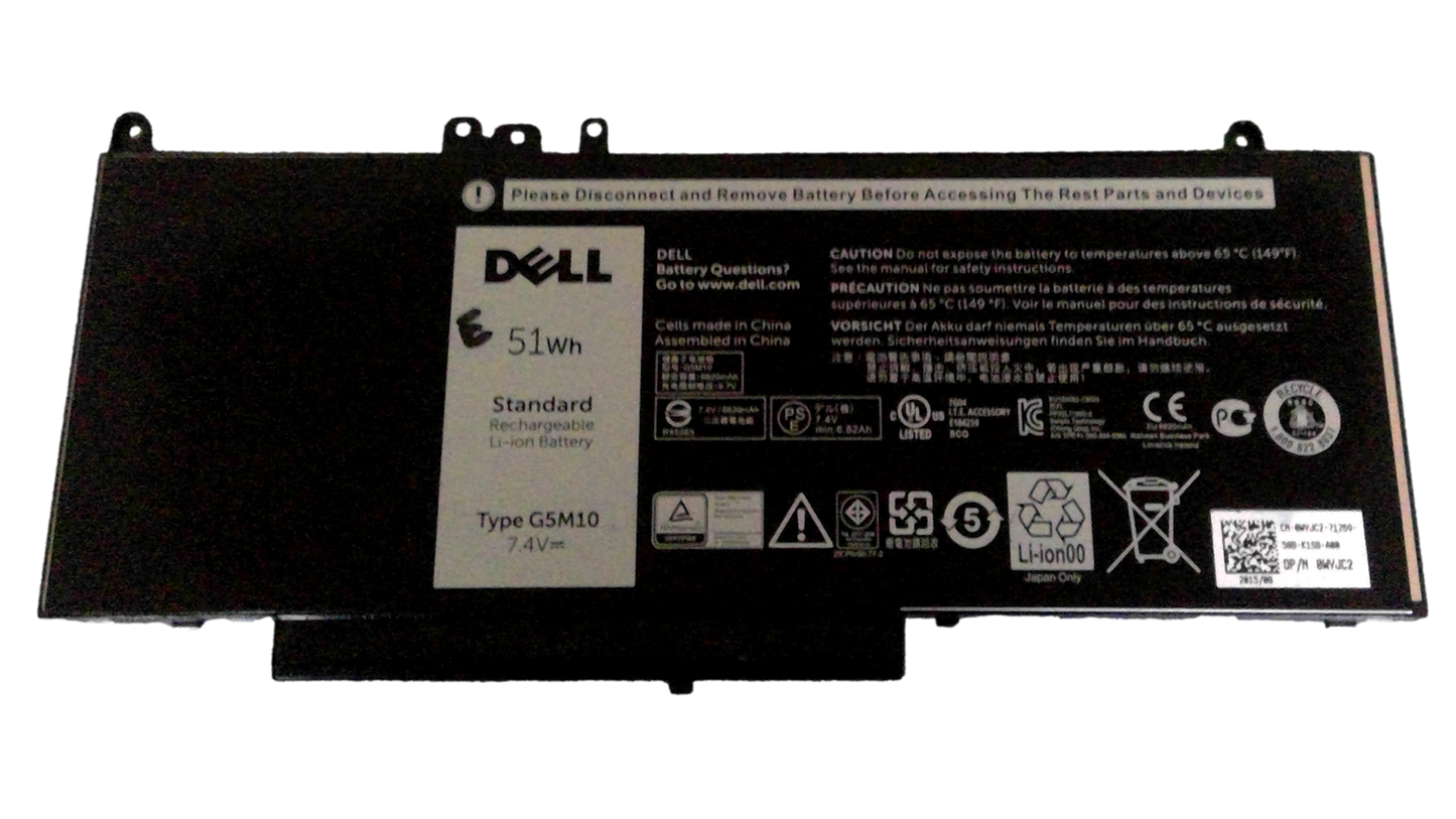 Battery for Dell Latitude E5450 E5550 Notebook 15.6" WYJC2 G5M10 7.4V 51Wh