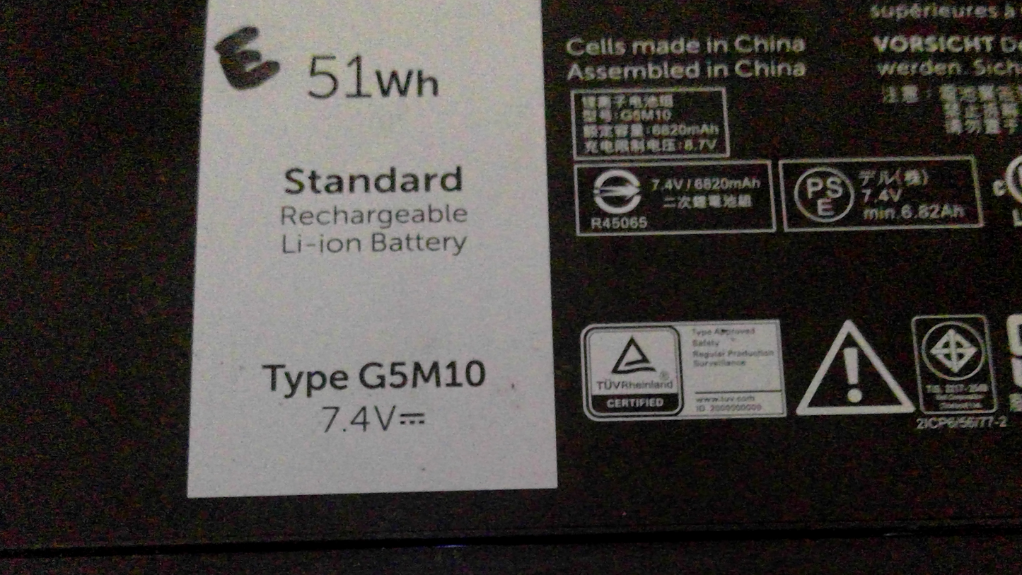 Battery for Dell Latitude E5450 E5550 Notebook 15.6" WYJC2 G5M10 7.4V 51Wh