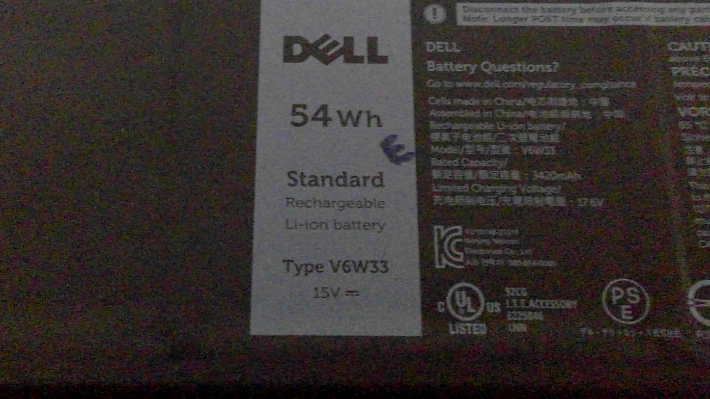 GENUINE DELL INSPIRON LATITUDE VOSTRO 54WH 15V 3420MAH 4-CELL BATTERY XPHX8