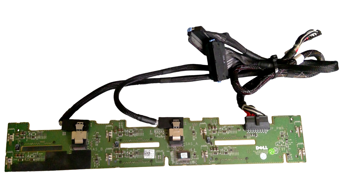 Dell W814D 3.5" 1x6 Backplane for PowerEdge R710 0W814D w/ XT622 Power Cable 2-2