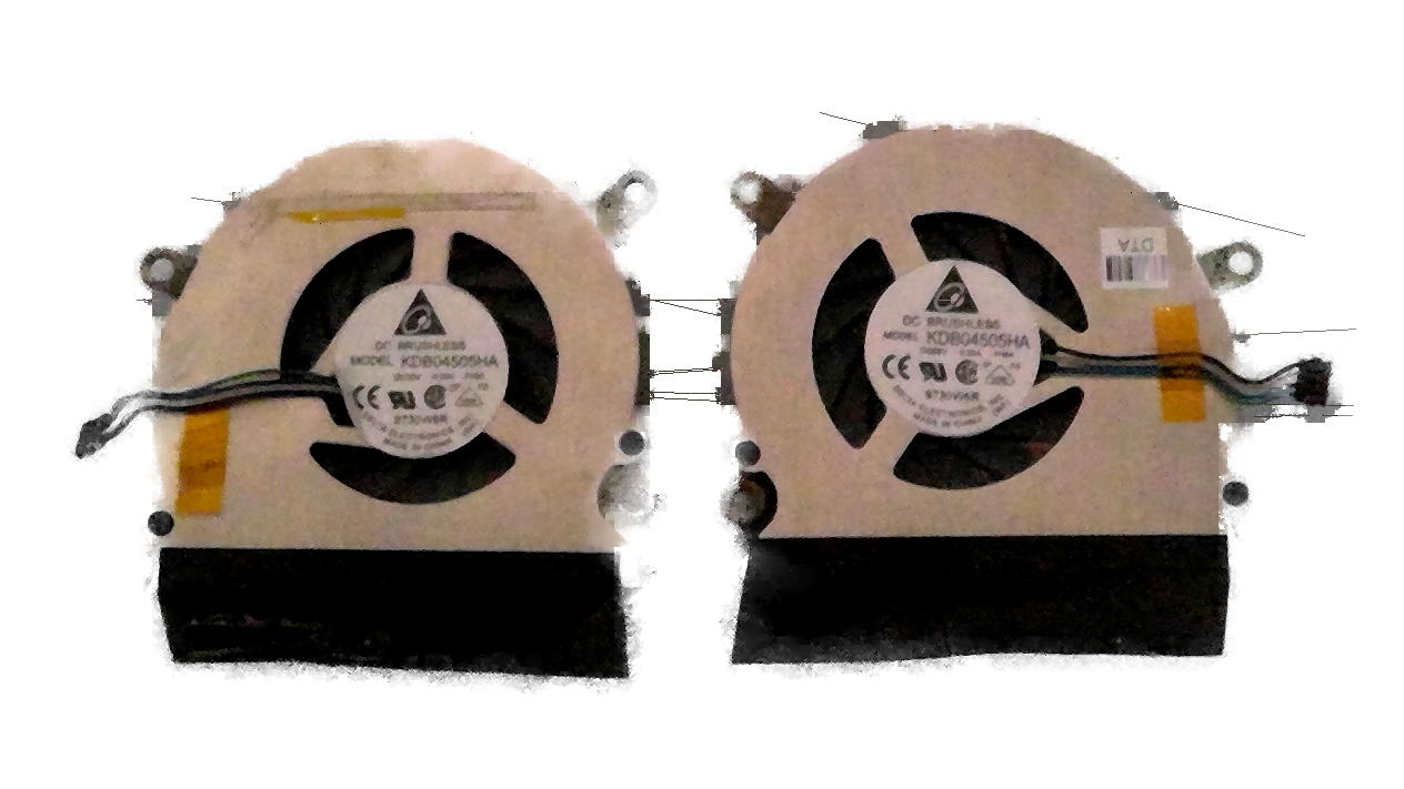 Apple Macbook 15" A1260 2008 CPU Fan Dual Left & Right Pair Set KDB04505HA