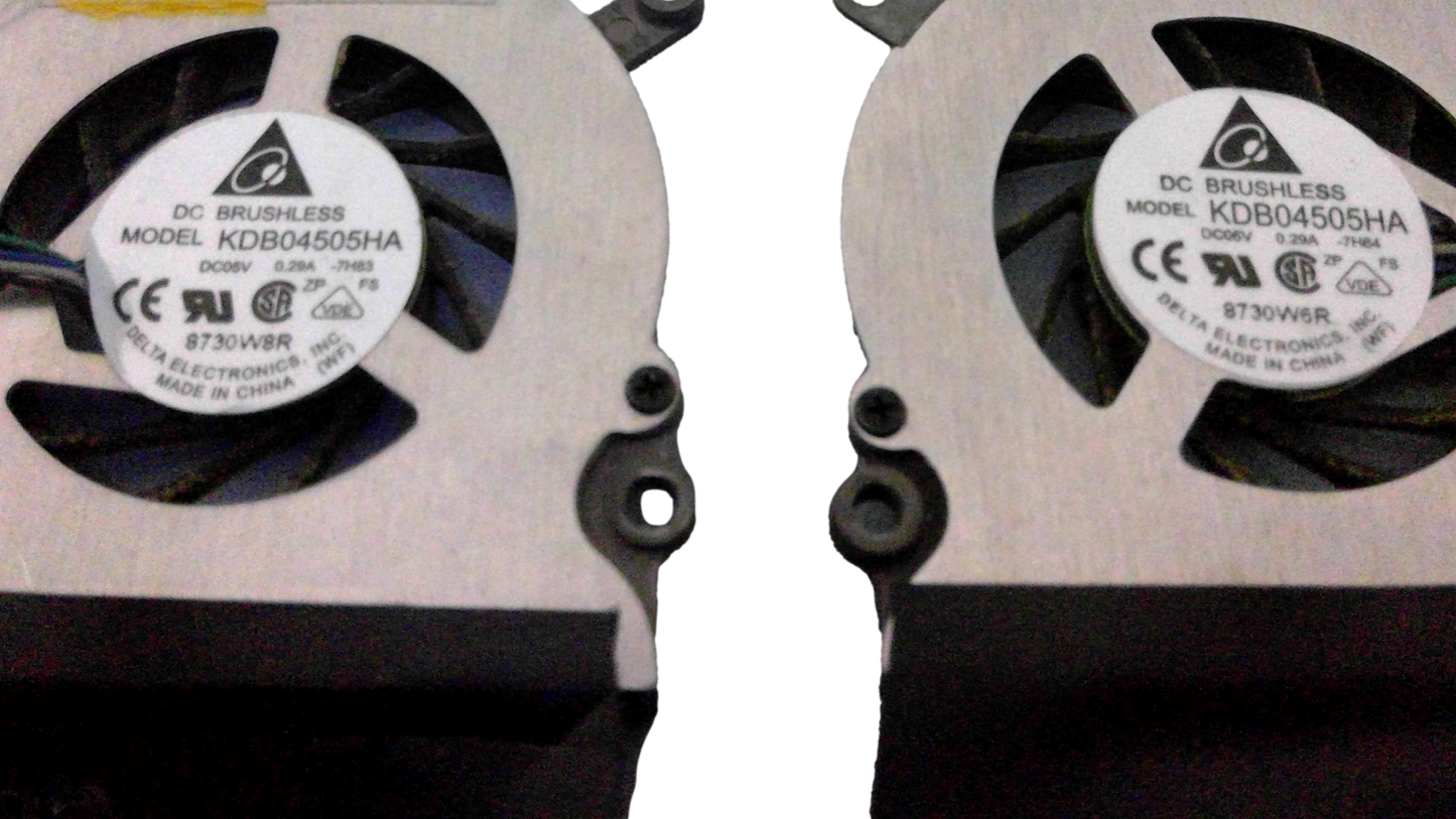 Apple Macbook 15" A1260 2008 CPU Fan Dual Left & Right Pair Set KDB04505HA