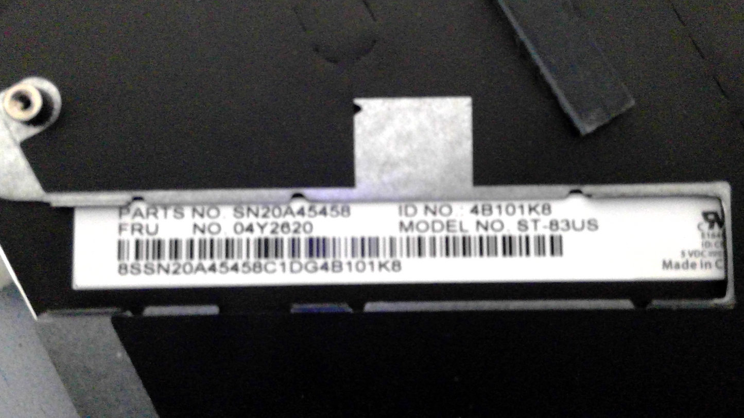 SINGLE Key & Hinge Lenovo ThinkPad Yoga S1 US Keyboard 04Y2620 Model: ST-83US