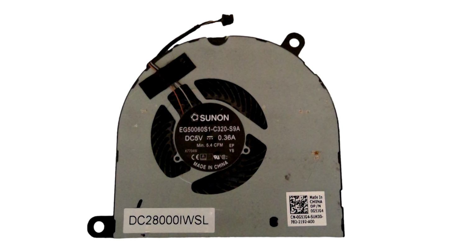 Genuine Dell Latitude 5480 CPU Cooling Fan Assembly 0G5JG4 G5JG4