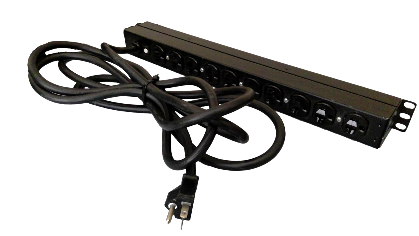 APC AP9563 1U Rack Mount PDU 120V 20A 10-Outlets NEMA 5-20R Power Strip