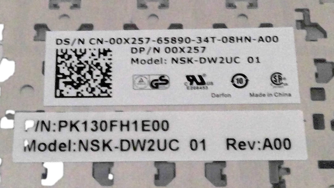 Dell Precision M4600 M4700 Latitude E6530 Laptop Keyboard Black 0X257 00X257