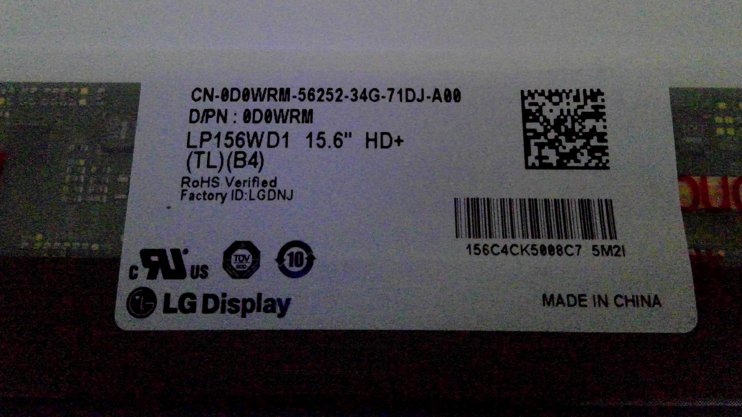 LG Display 15.6" HD 0D0WRM LP156WD1 (TL)(B4) LCD Screen