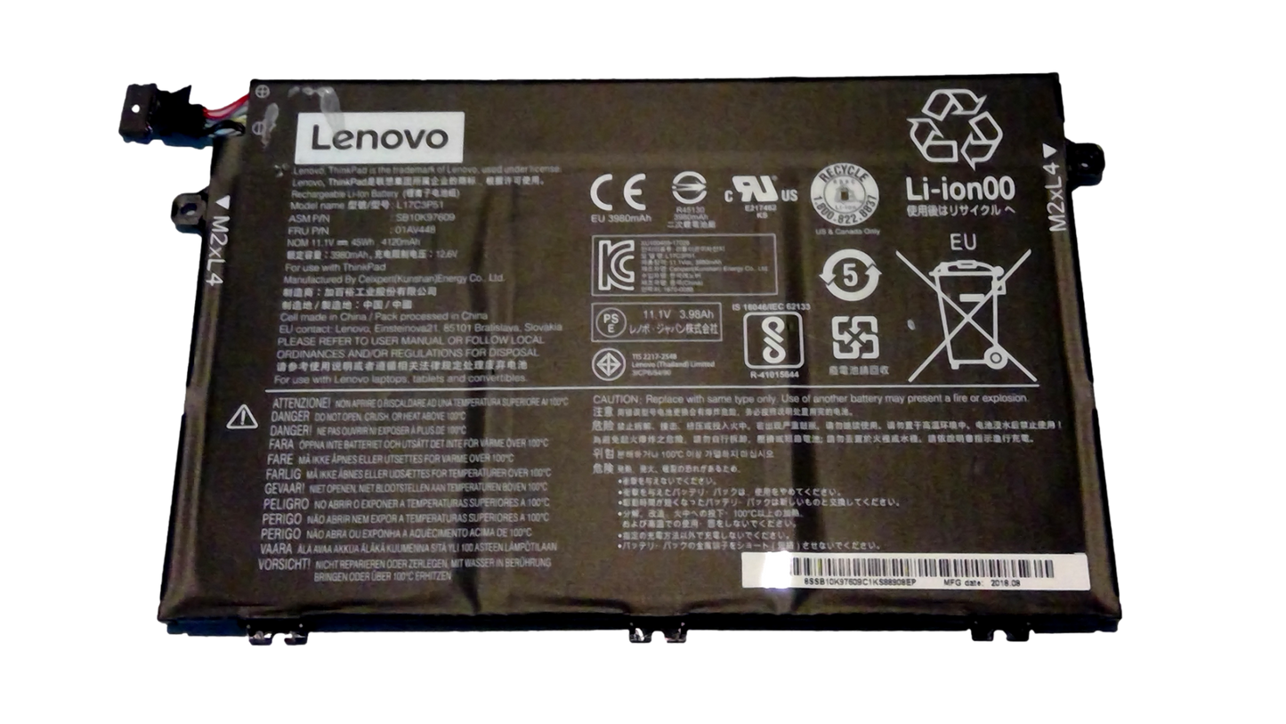 Lenovo ThinkPad E480 E490 E590 Genuine Li-Ion Battery L17L3P51 01AV448