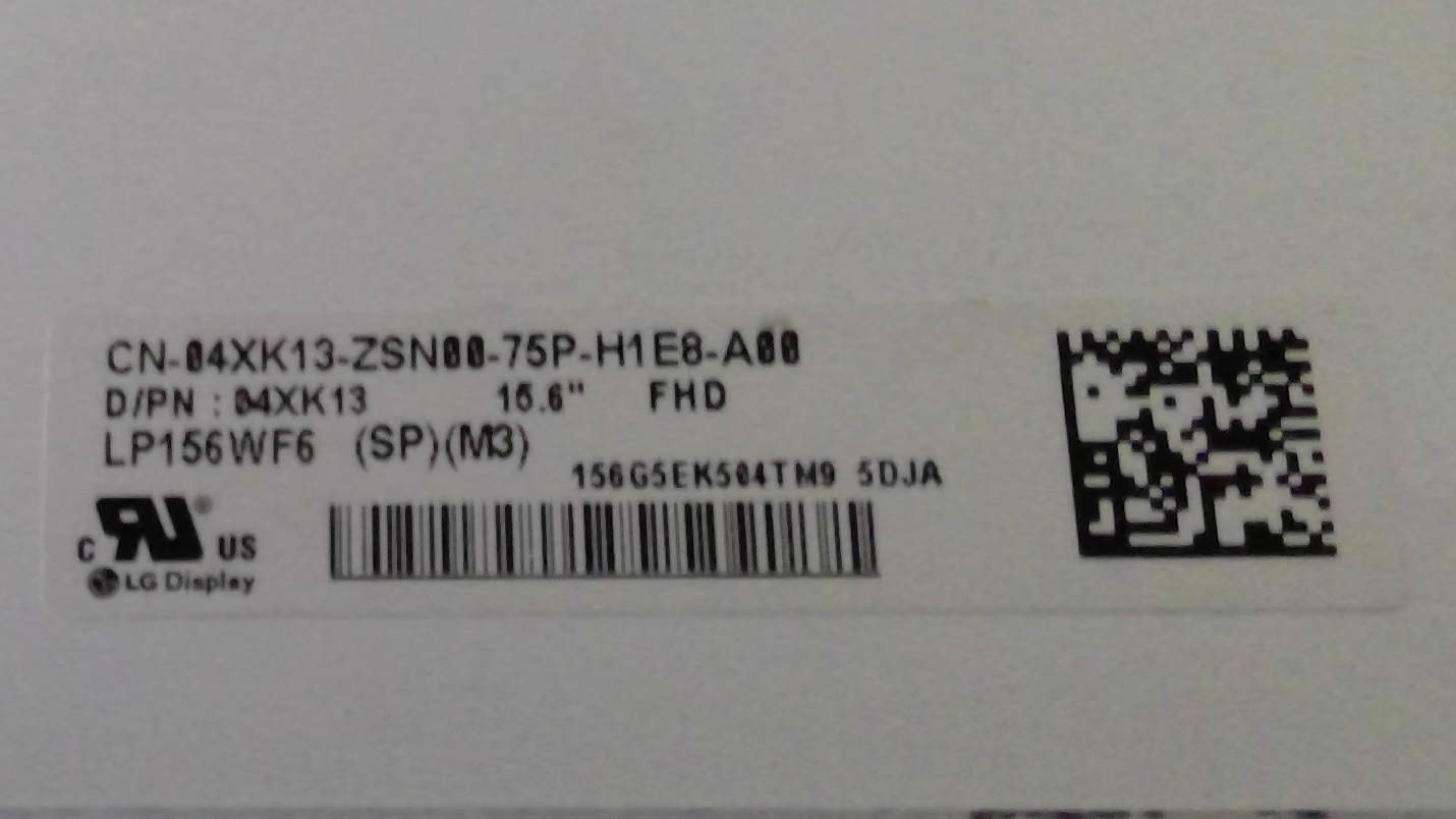 Dell G3 3579 15.6" Genuine FHD LG Display LCD Screen LP156WF6 (SP) (M3) 4XK13