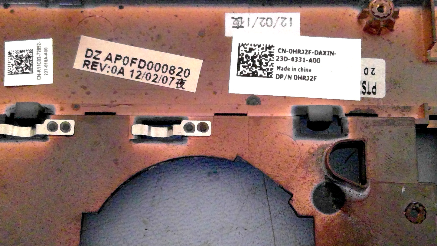 DELL TOP COVER PALMREST LATITUDE E6420 P15G HRJ2F AP0FD000820 (B)