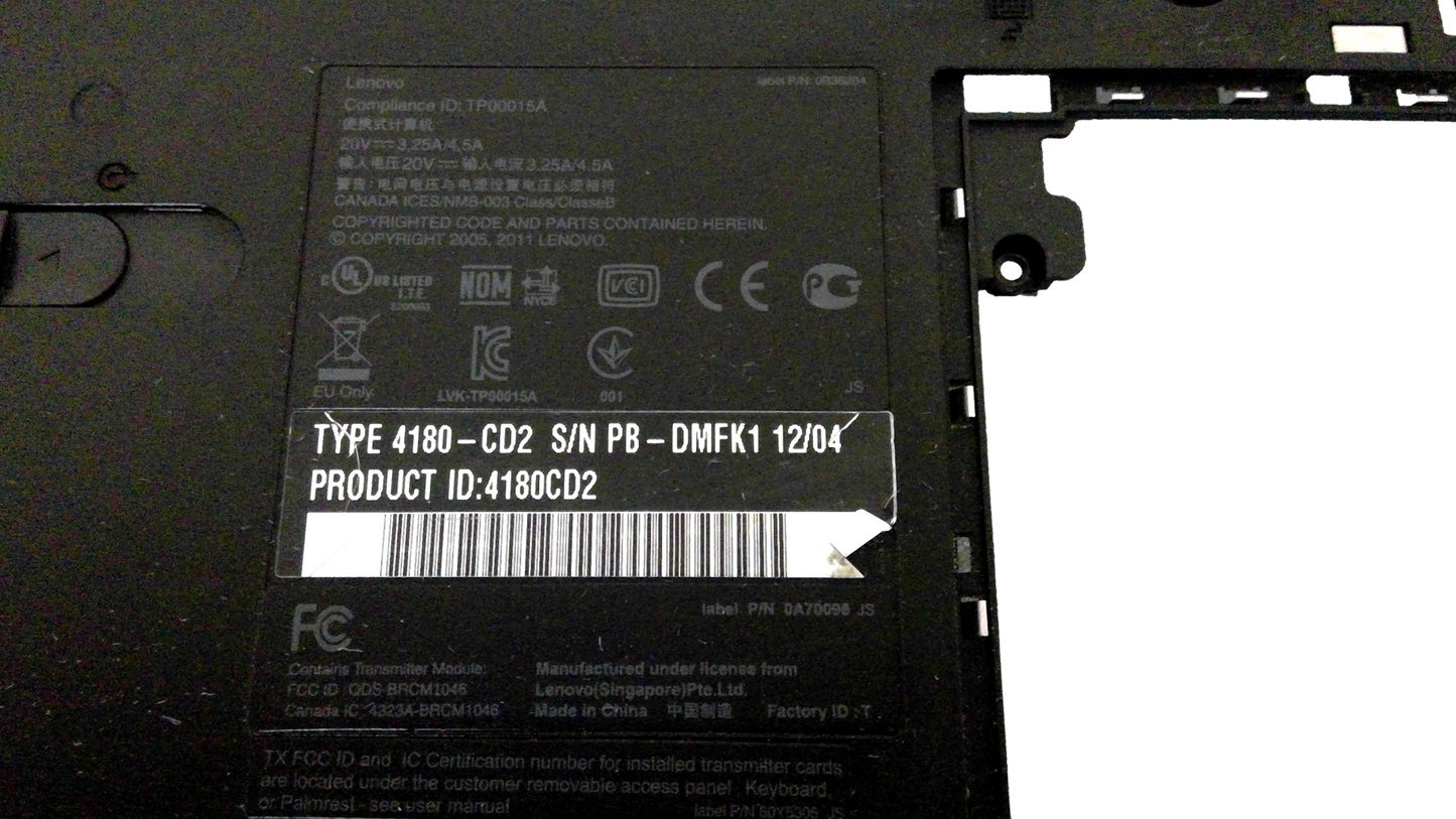 Genuine Lenovo ThinkPad T420 14" Bottom Case LNVH-B2925032G00005