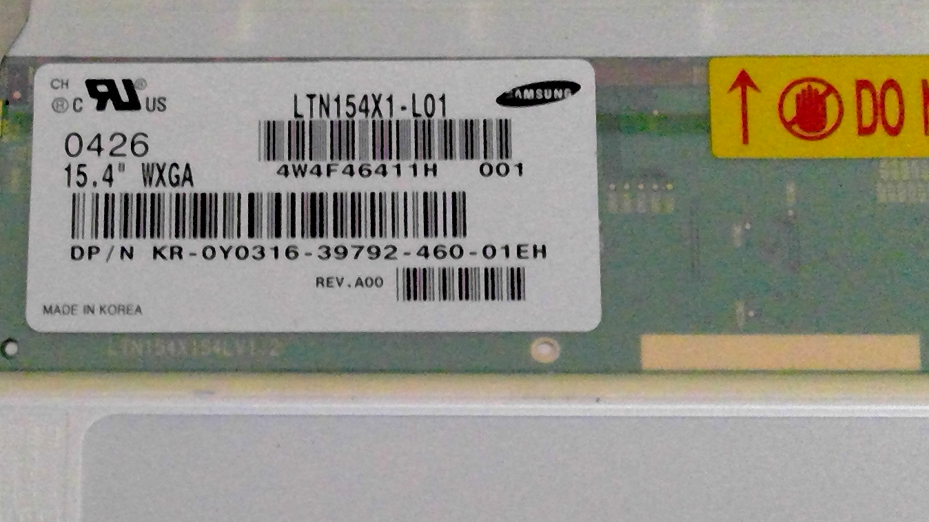 Samsung 15.4" 1280x800 WXGA 30pin Laptop Matte LCD Screen W Inverter LTN154X1-L01