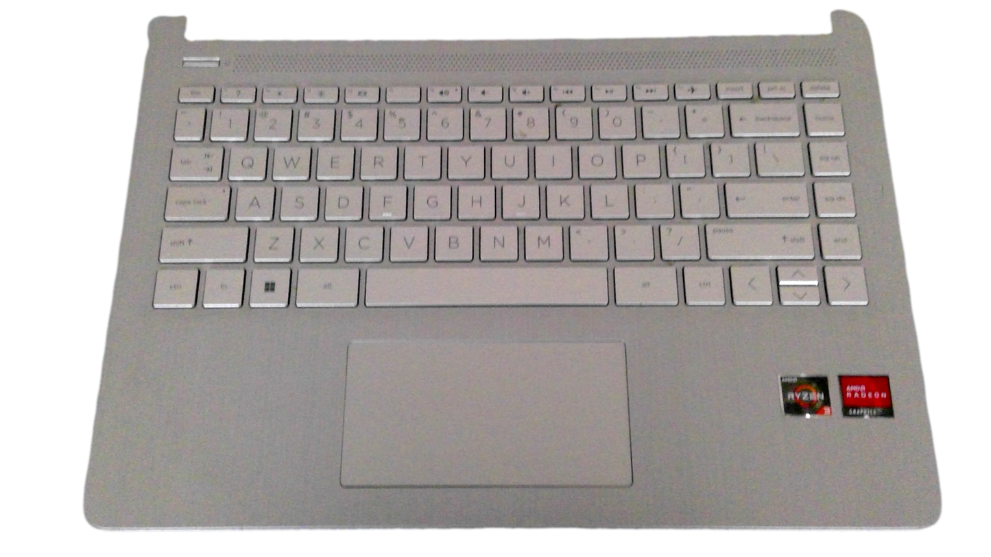 OEM HP 14-FQ 14-DQ 14S-DQ Keyboard T-pad Pwr Button Palmrest Top/Bottom Assembly