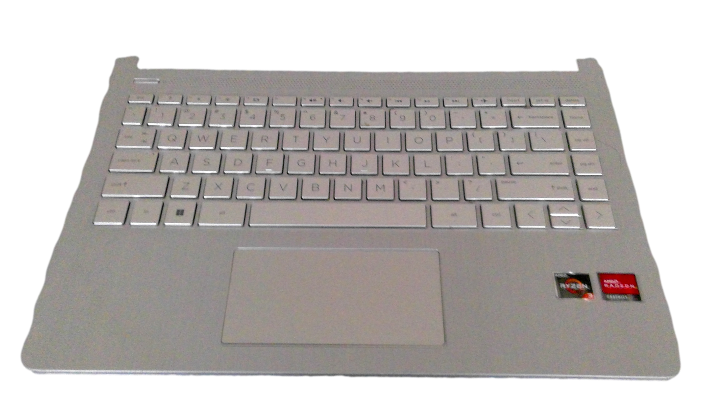 OEM HP 14-FQ 14-DQ 14S-DQ Keyboard T-pad Pwr Button Palmrest Top/Bottom Assembly
