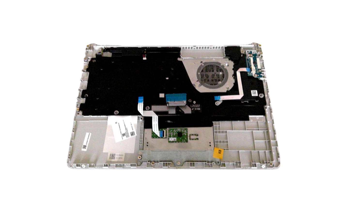 OEM HP 14-FQ 14-DQ 14S-DQ Keyboard T-pad Pwr Button Palmrest Top/Bottom Assembly