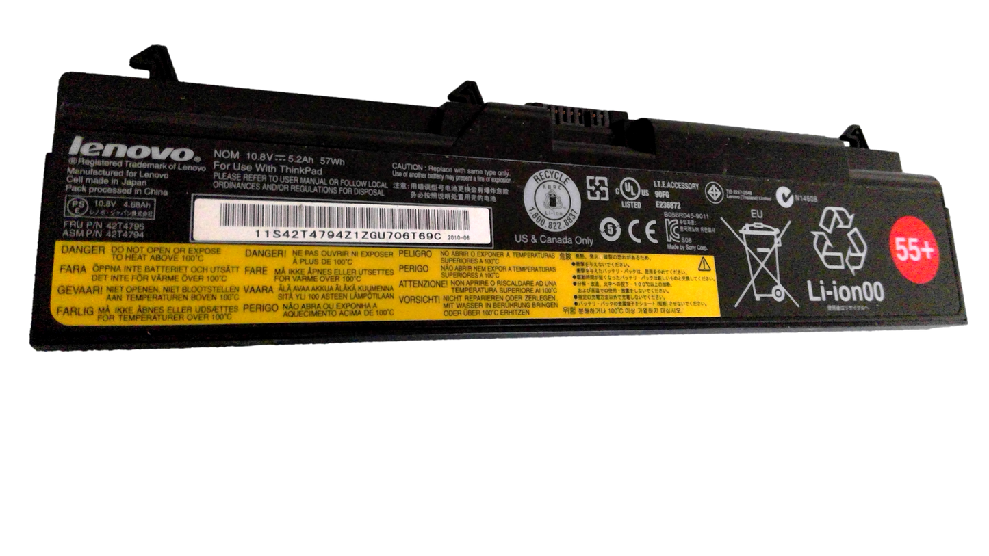 Lenovo Battery Thinkpad 55+ 42T4795 10.8V 5.2Ah 57Wh E236872