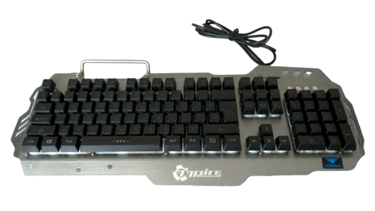 PK900 RGB Backlit Wired Gaming Keyboard, Metal Phone Holder