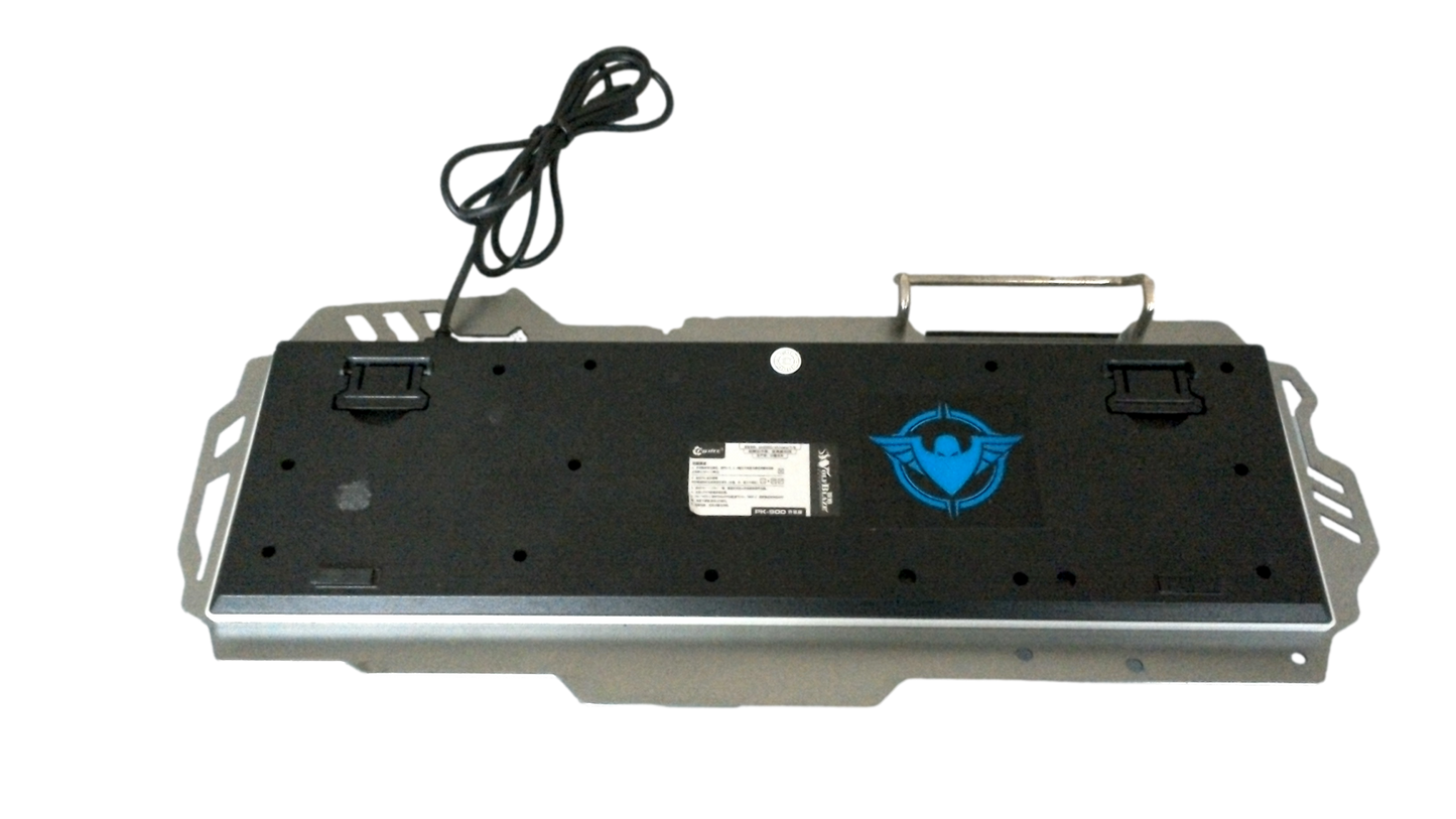 PK900 RGB Backlit Wired Gaming Keyboard, Metal Phone Holder