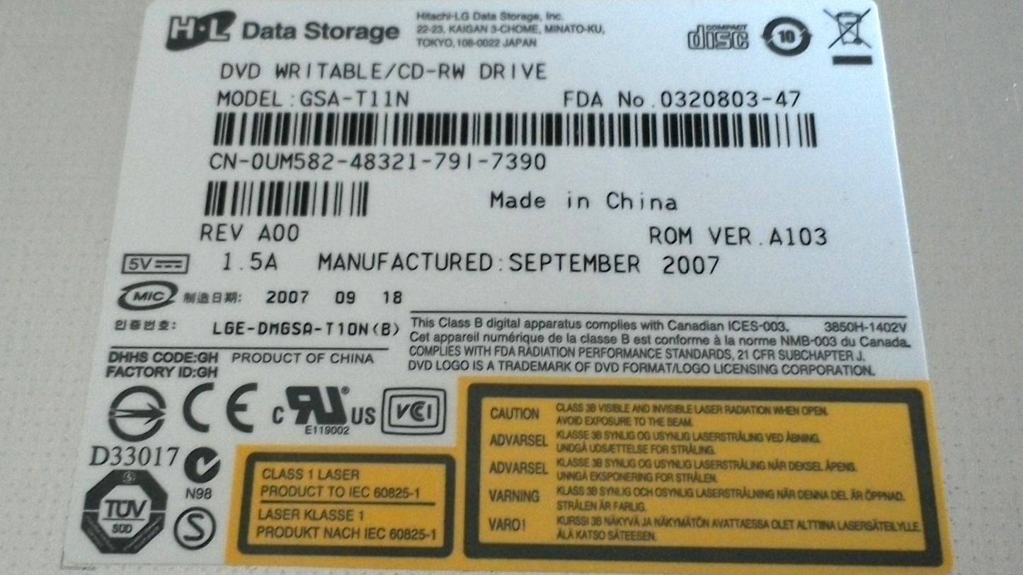 Hitachi LG GSA-T11N DVD Drive