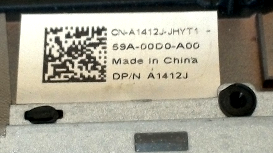Genuine Dell Latitude 5250 Palmrest Touchpad P/N- A1412J