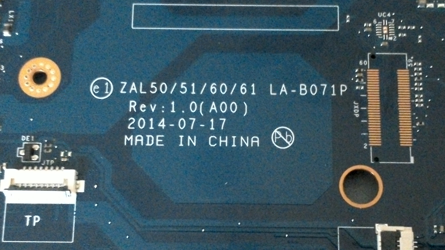 OEM Dell Latitude 15 3550 - i3-4005U 1.7GHz Motherboard - LA-B071P - 019XXT