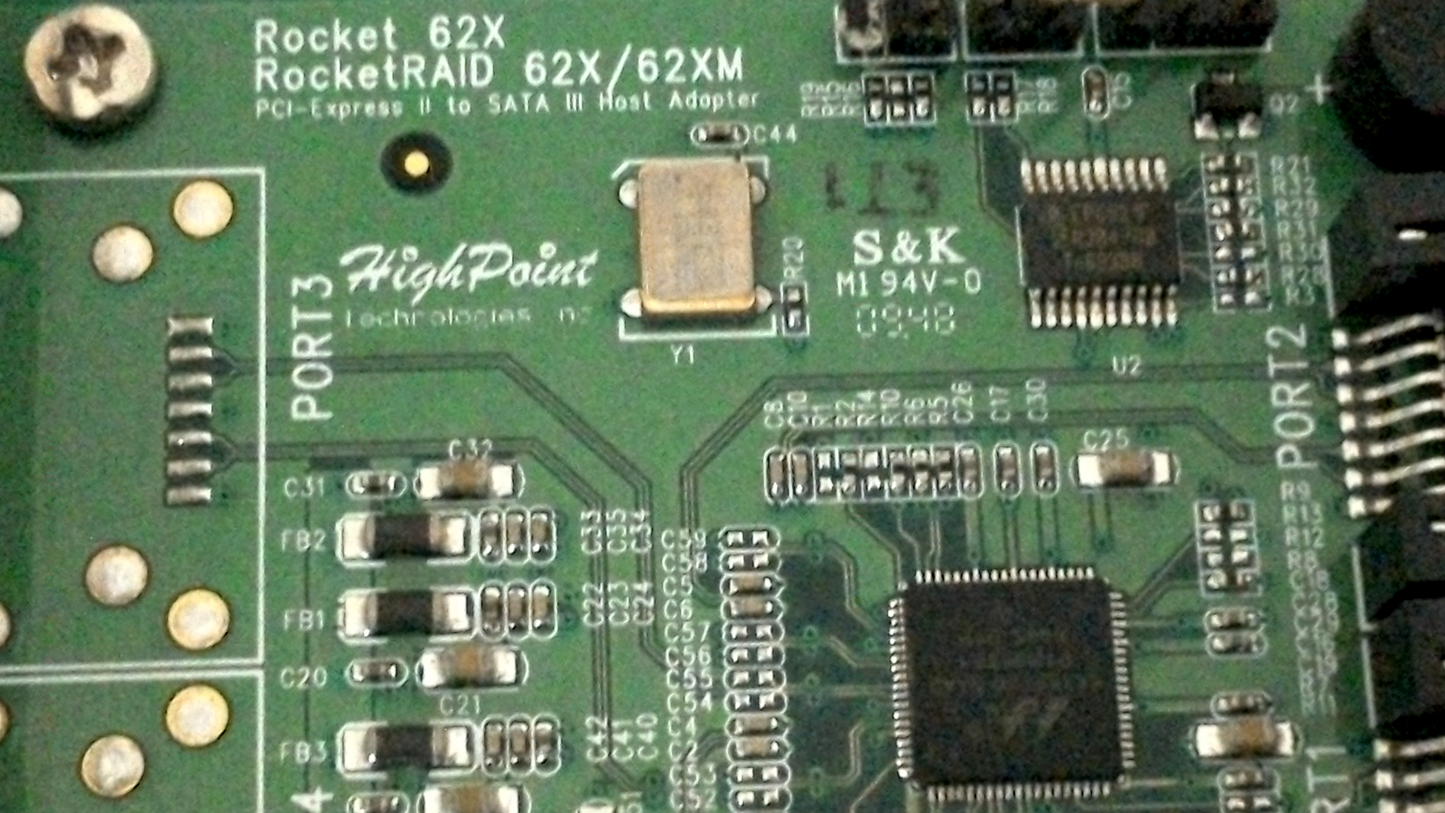 HIGH POINT ROCKET RAID 62X/62XM PCI-EXPRESS 2 PORT SATA CONTROLLER Card