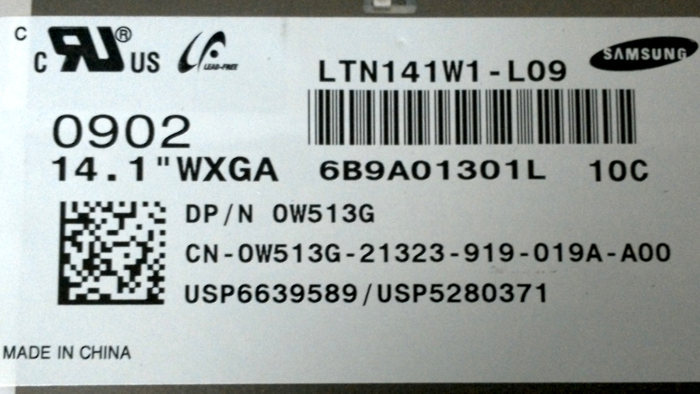 SAMSUNG LTN141W1-L09/W513G Laptop Screen