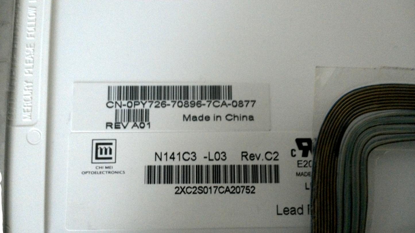 Chimei 14.1'' 1440x900 WXGA+ 30pin LCD Screen Matte w/Inverter N141C3-L03 REV.C2
