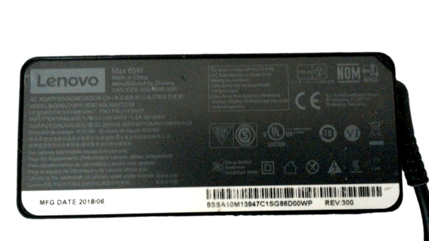 LENOVO ThinkPad X1 Gen 5 AC Genuine Adapter 65W 01FR027