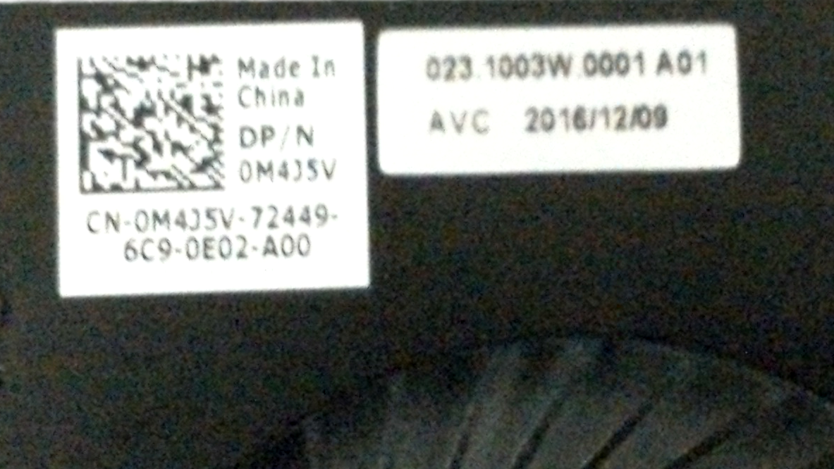 GENUINE DELL LATITUDE 3560 3460 3570 CPU COOLING FAN BAZA0707R5H M4J5V