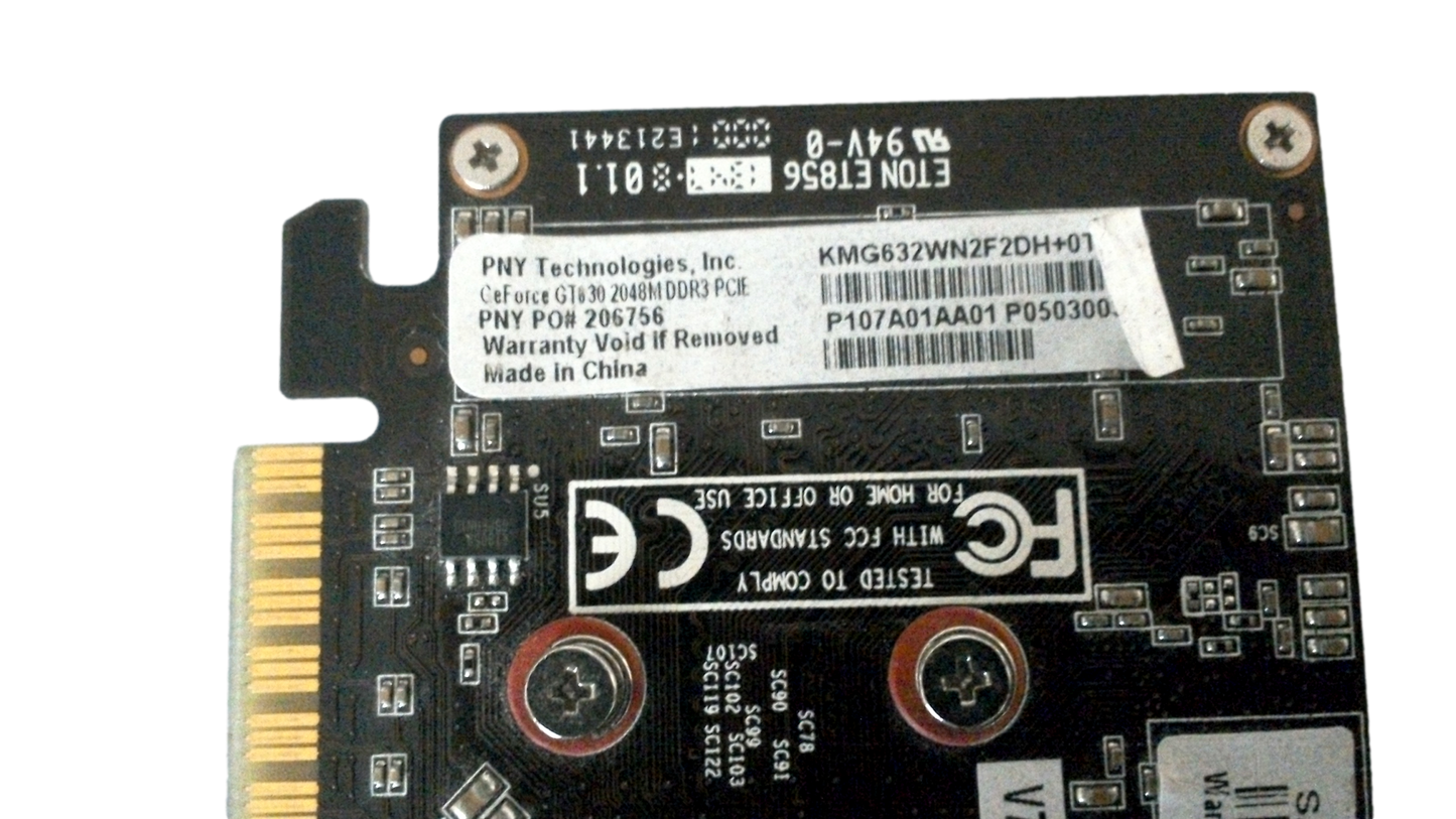 PNY NVIDIA GeForce GT630 2GB DDR3 PCIe Video Card VCGGT6302XPB