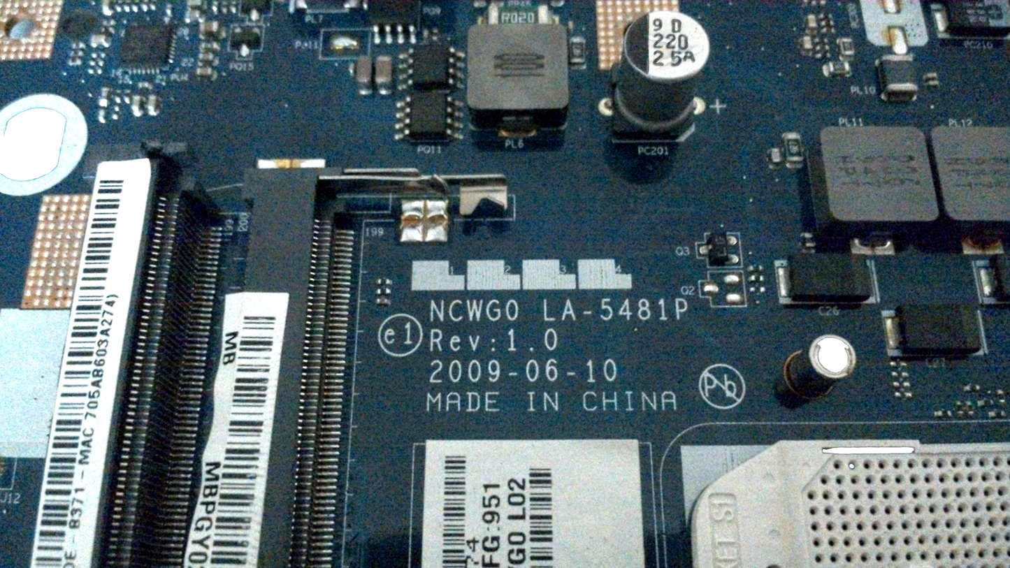 For Acer 5517 5532 NCWG0 LA-5481P Laptop Motherboard