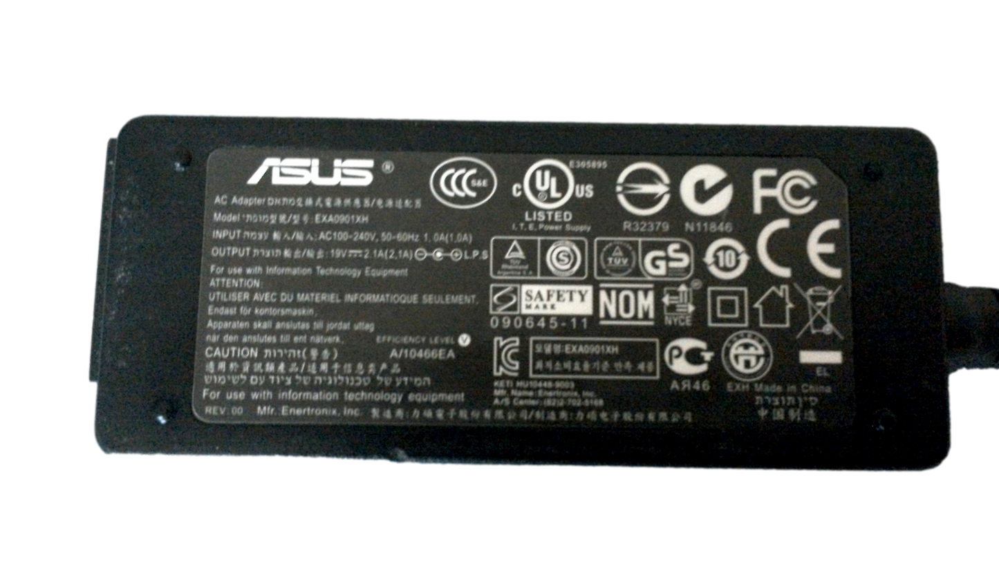 Genuine 40W Asus AC DC Adapter Model EXA0901XH 19V 2.1A 2.5 mm tip OEM
