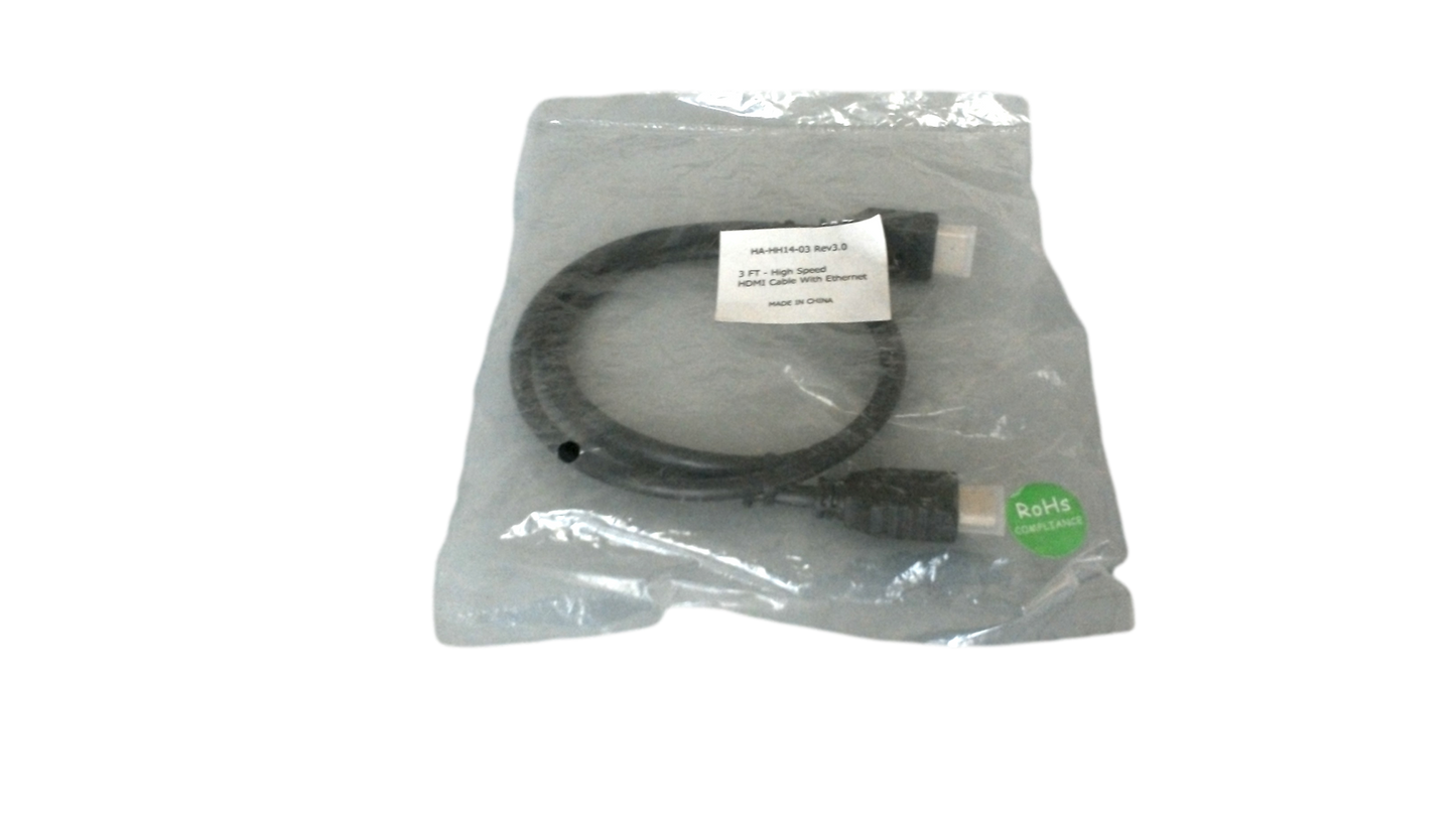 HIGH SPEED HDMI CABLE WITH ETHERNETH A-HH14-03 REV.3.0 3 FT-