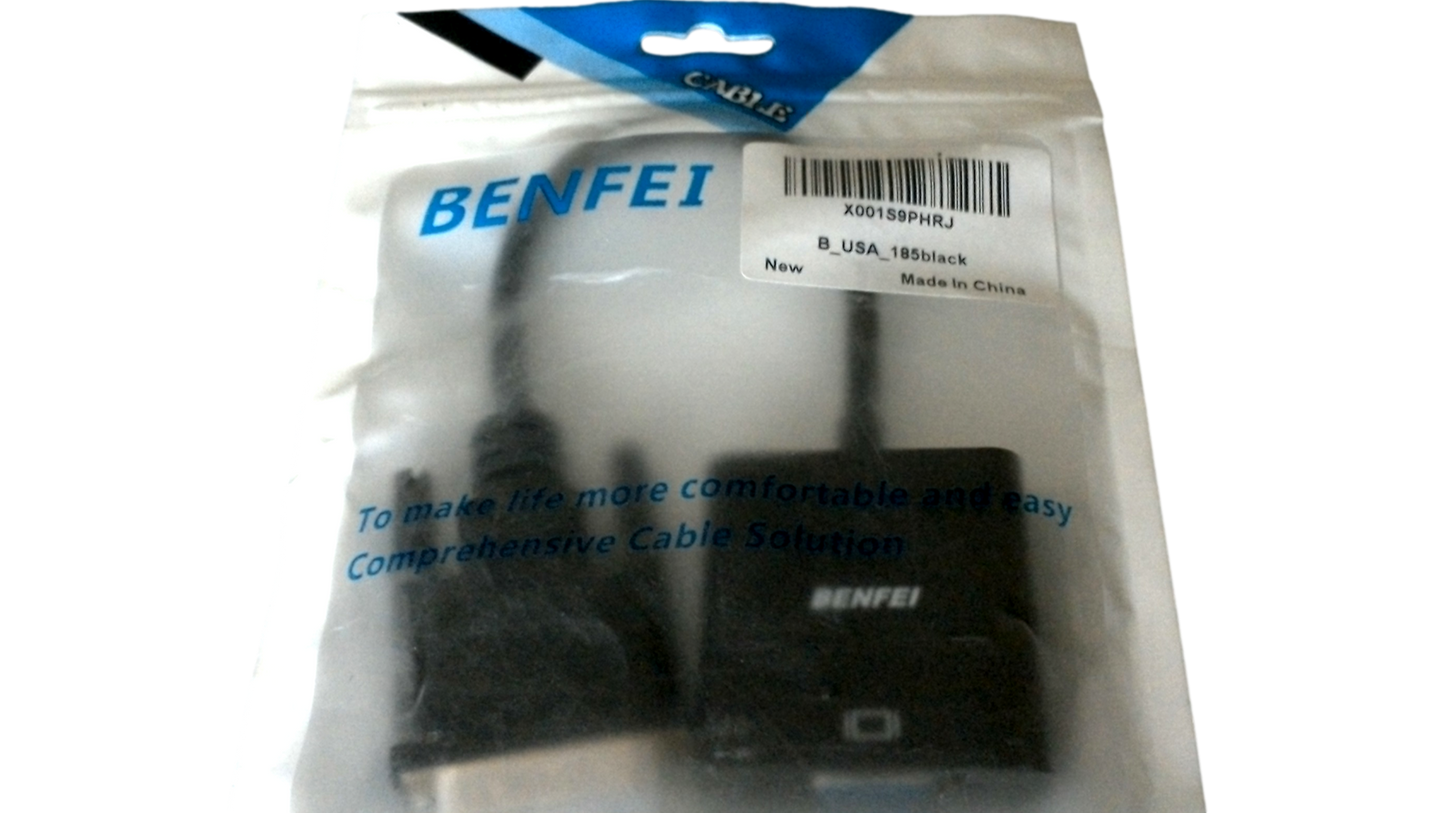 NEW Benfei DVI-D Male to VGA Female Adapter BENFEI X001S9PHRJ