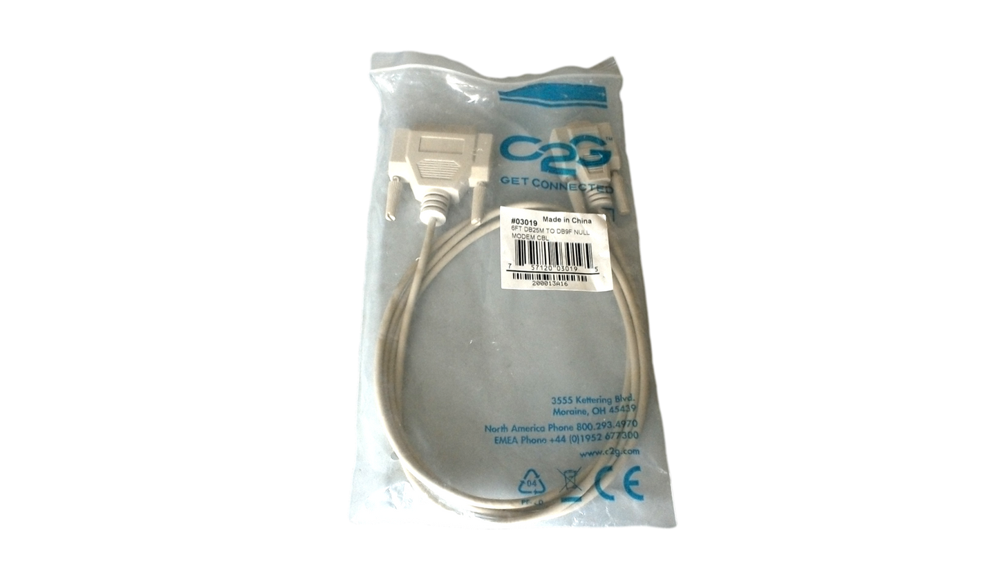Cables To Go 03019 DB25 Male to DB9 Female Serial RS232 Null Modem Cable