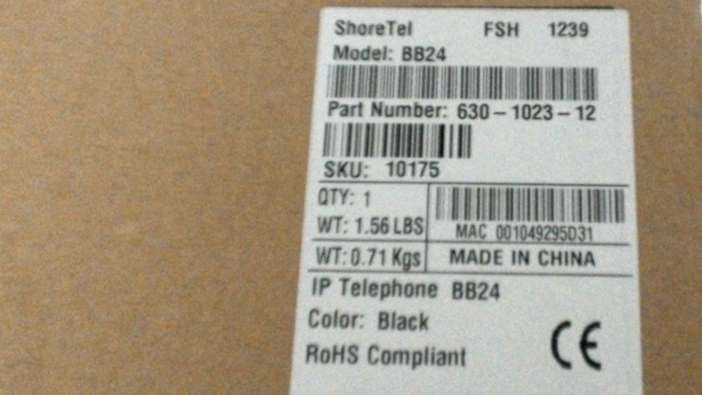 New ShoreTel BB24-B IP Button Box (10175) - Black