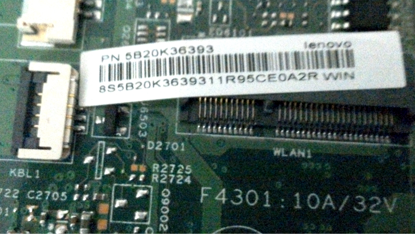 Lenovo Flex 3-1480 Laptop Motherboard W/ Intel I5-6200U 2.3Ghz CPU 5B20K36393