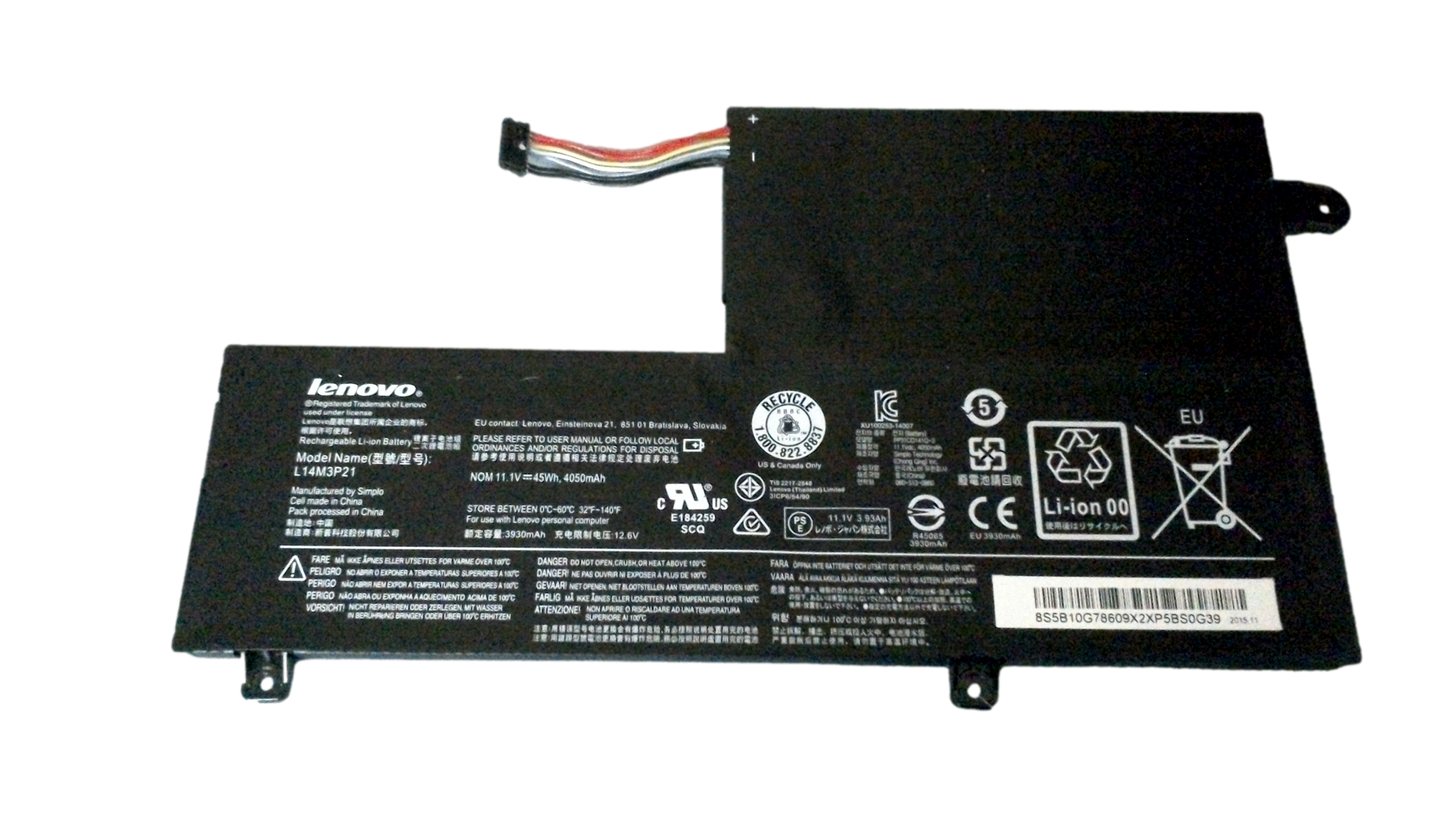 Battery for LENOVO L14M3P21 Flex 3 1470 Yoga 500-15, Flex3-14-IFI Yoga 500 14ISK