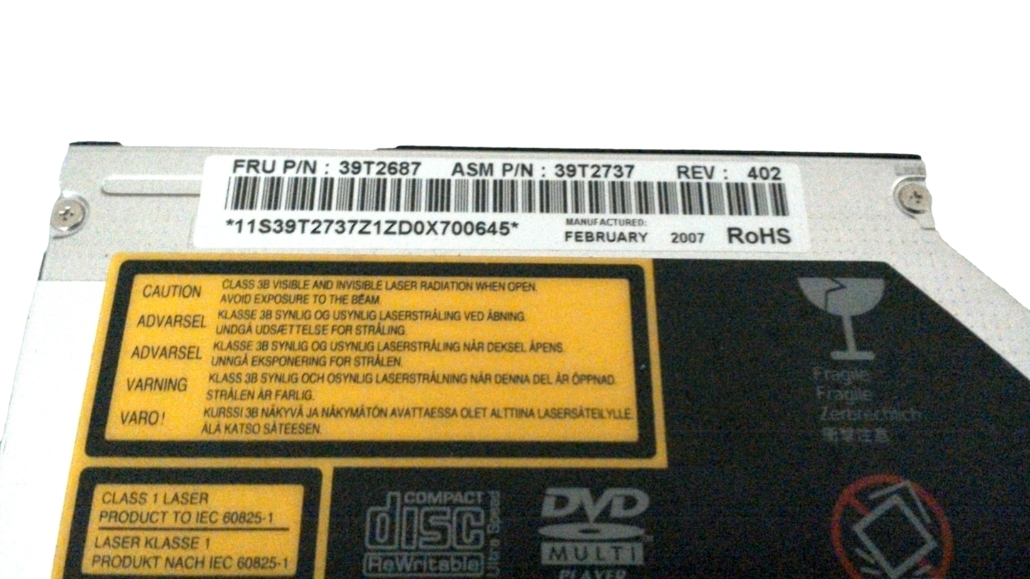 IBM LENOVO Thinkpad T60 T61 R60 R61 Z60 Z61 X60 X61 CDRW/DVD DRIVE 39T2578