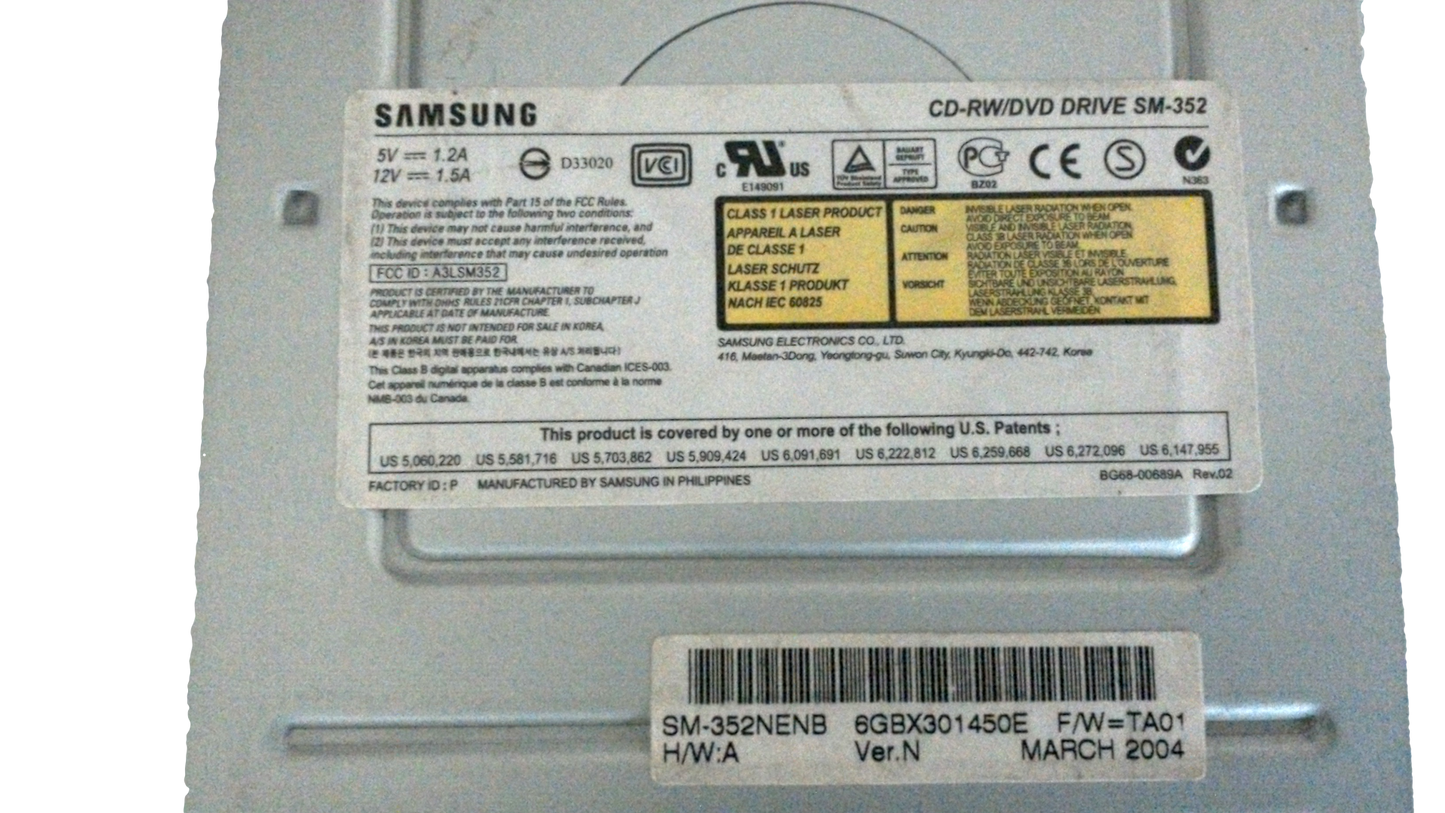 Toshiba-Samsung Sm-352 Cd-Rw/Dvd Black