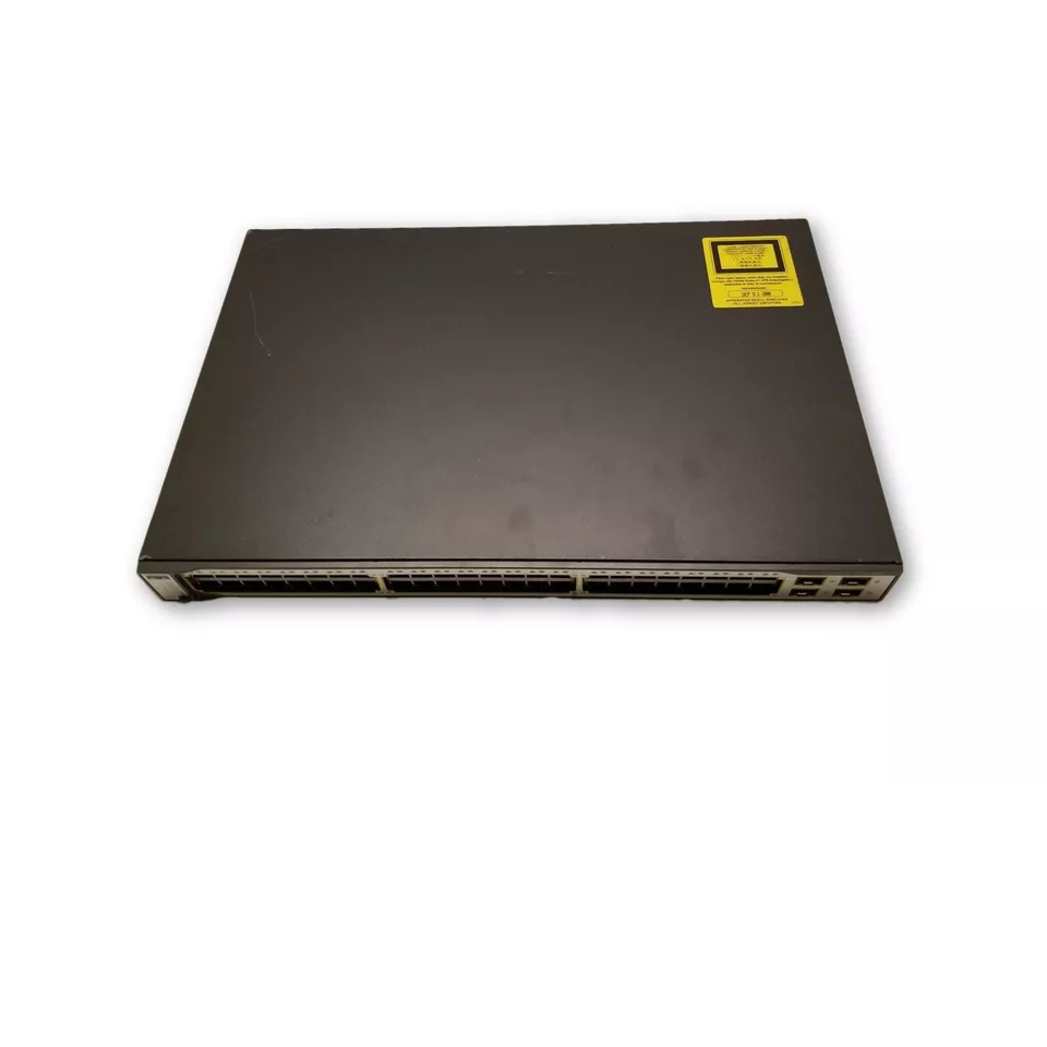Cisco Catalyst 48-Port PoE Rack Mountable Network Switch WS-C3750-48PS-S