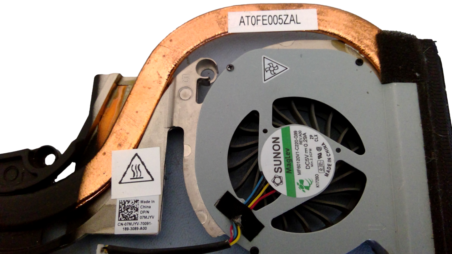 DELL Latitude E6420 Discrete Copper Cool Processor Video Heatsink Fan 7MJYV