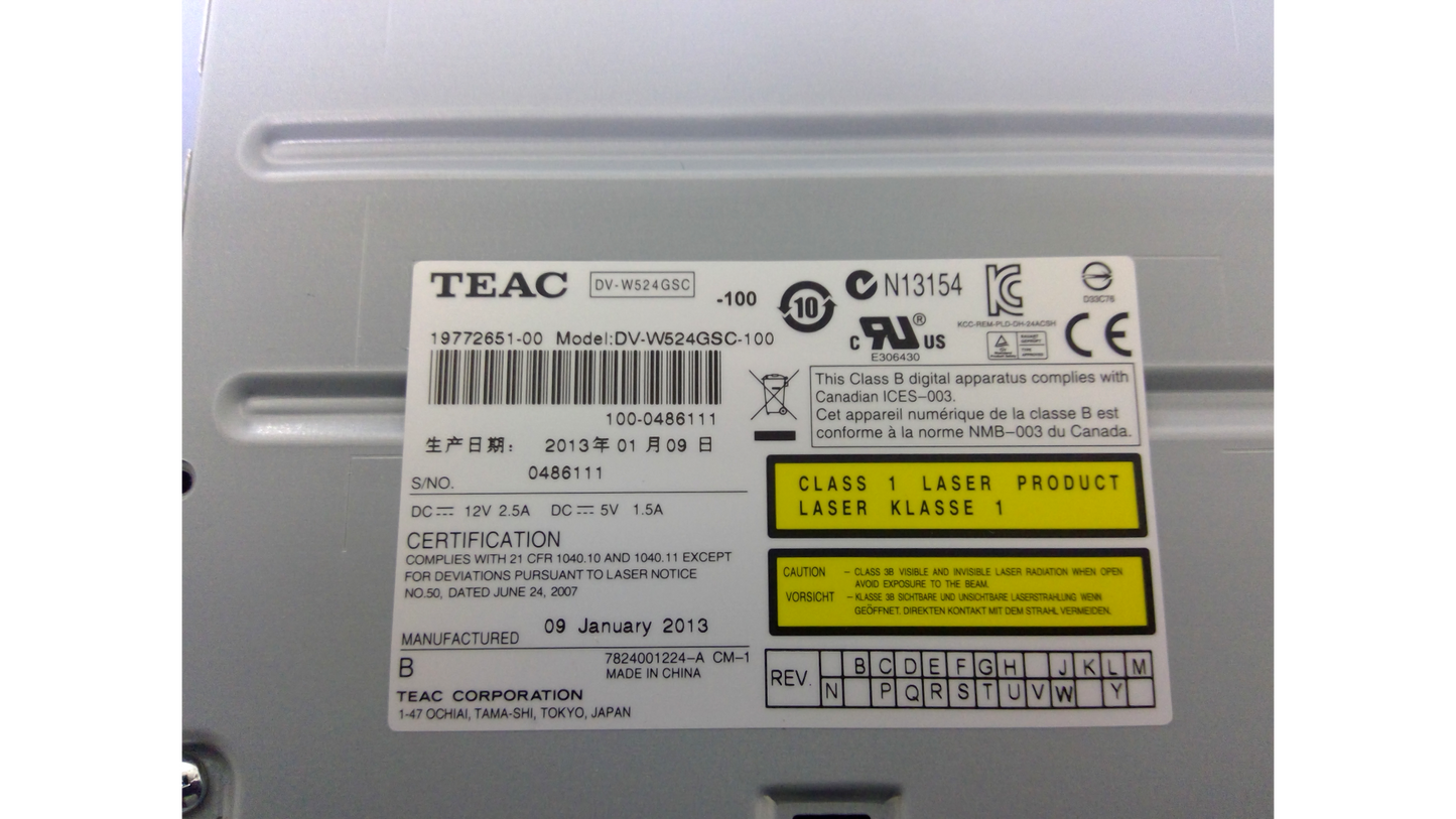 TEAC DVD-RW Drive Model DV-W524GSC-100