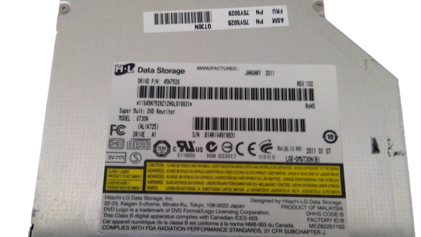 Lenovo Thinkpad 15.6" L512 OEM Super Multi DVD Drive GT30N 60Y4831 45N7528 GLP*