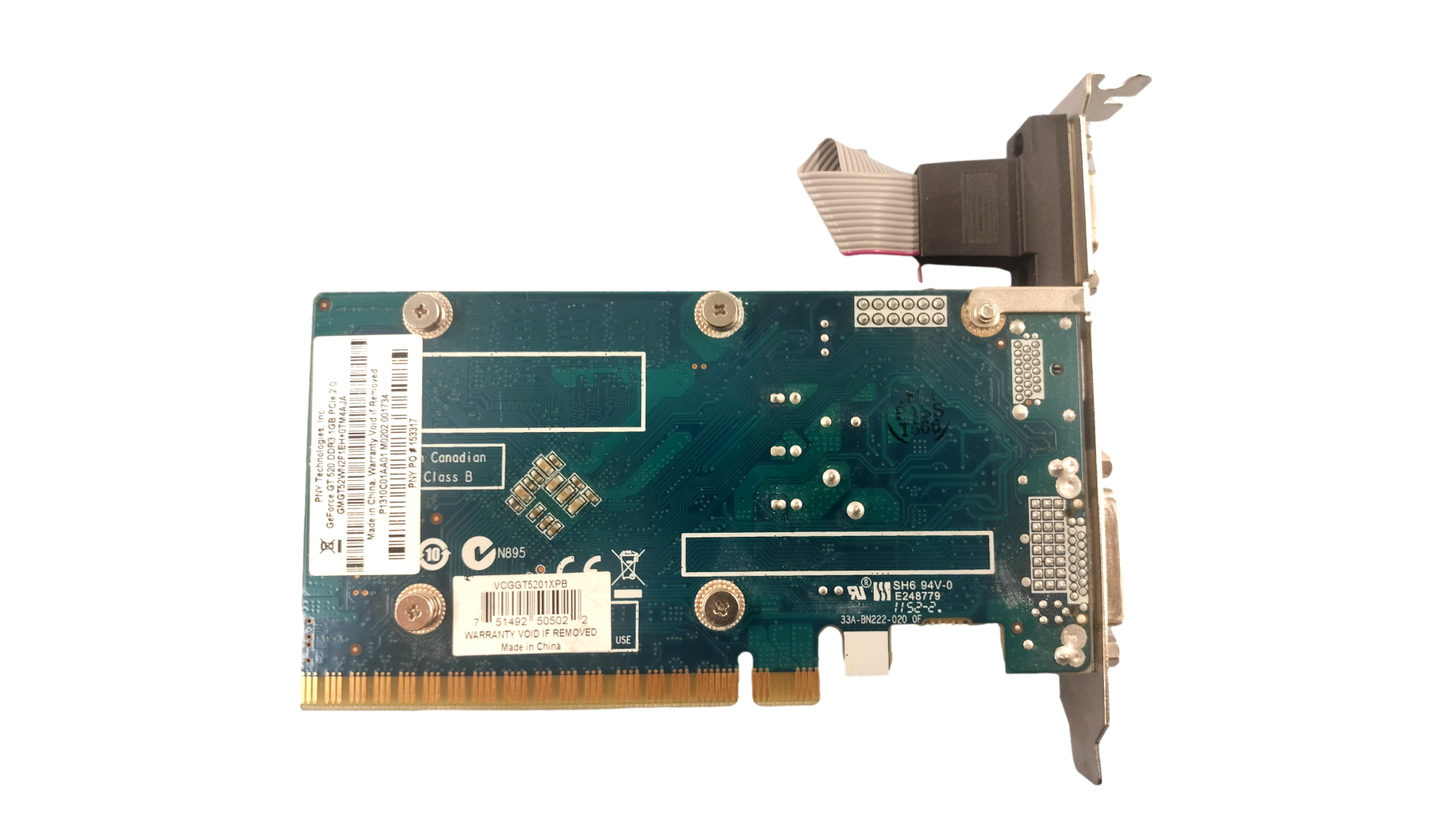 PNY GeForce GT 520 1024MB GDDR3 PCI-Express 2.0 DVI+VGA+HDMI High Profile Graphics Card VCGGT5201XPB