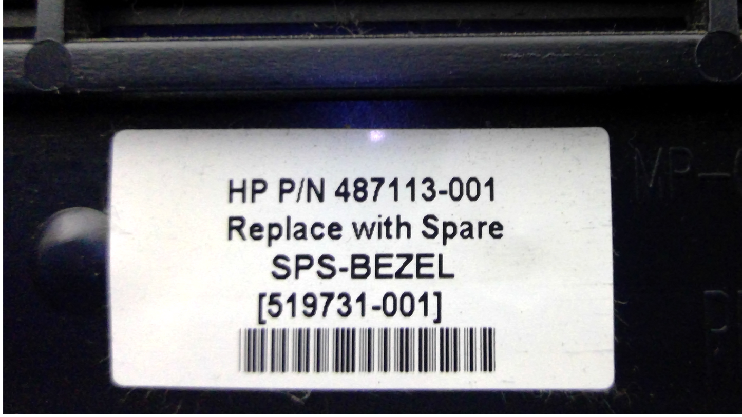 HP ProLiant ML330 G6 BEZEL 519731-001 p/n 487113-001